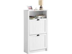 Zapatero SOBUY (Blanco - 60x24x110 cm)