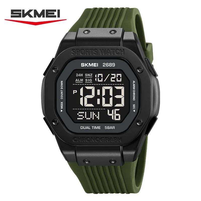 Reloj De Pulsera Deportivo Para Exteriores, Reloj De Hombre, Despertador, Resistente Al Agua, Cronógrafo Elegante.