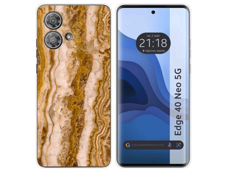 Funda Diseño Mármol para Motorola Edge 40 Neo 5G TUMUNDOSMARTPHONE Silicona Multicolor