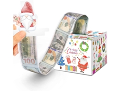 Caja de regalo navideña blanca para dinero, organizador de dinero DIY con 50 bolsas transparentes Aeuzwr