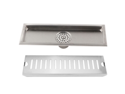 Desagüe de baño rectangular de acero inoxidable, alto caudal