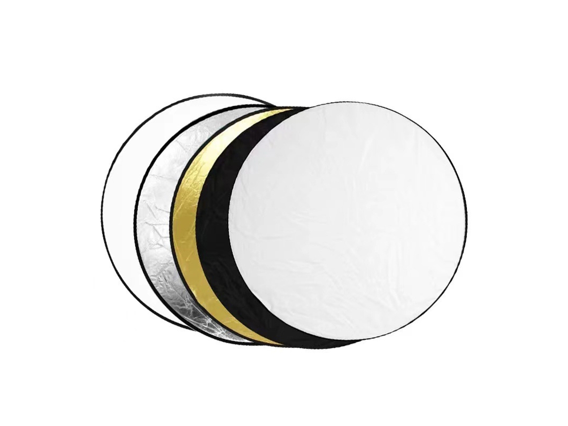 Reflector fotográfico 5 en 1, reflector de luz redondo plegable para fotografía.