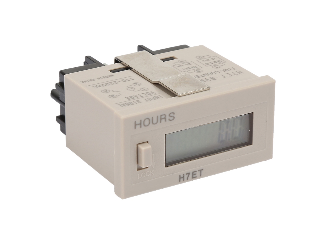 Contador Totalizador Eléctrico Digital Ac H7et Con Pantalla Lcd De 6 Dígitos (0.0hora)