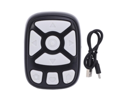 Control Remoto Bluetooth Con Anillo De Desplazamiento, Recargable, Para Pasar Páginas De Teléfono Móvil, Color Negro.