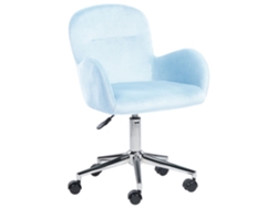 Silla de oficina BELIANI Priddy de Terciopelo Azul 60x60x91