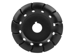 Disco de amolar para amoladora angular con 12 dientes, acero al manganeso, negro, 85x16 mm, para tallar y dar forma a la madera.