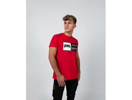 T-shirt Básica SAVAGE Crew Algodón Hombre (XL - Rojo)