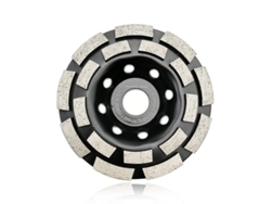 2026-rueda De Esmeril De Diamante De Doble Fila Para Concreto Granito Mármol Ladrillo 4-1/2"