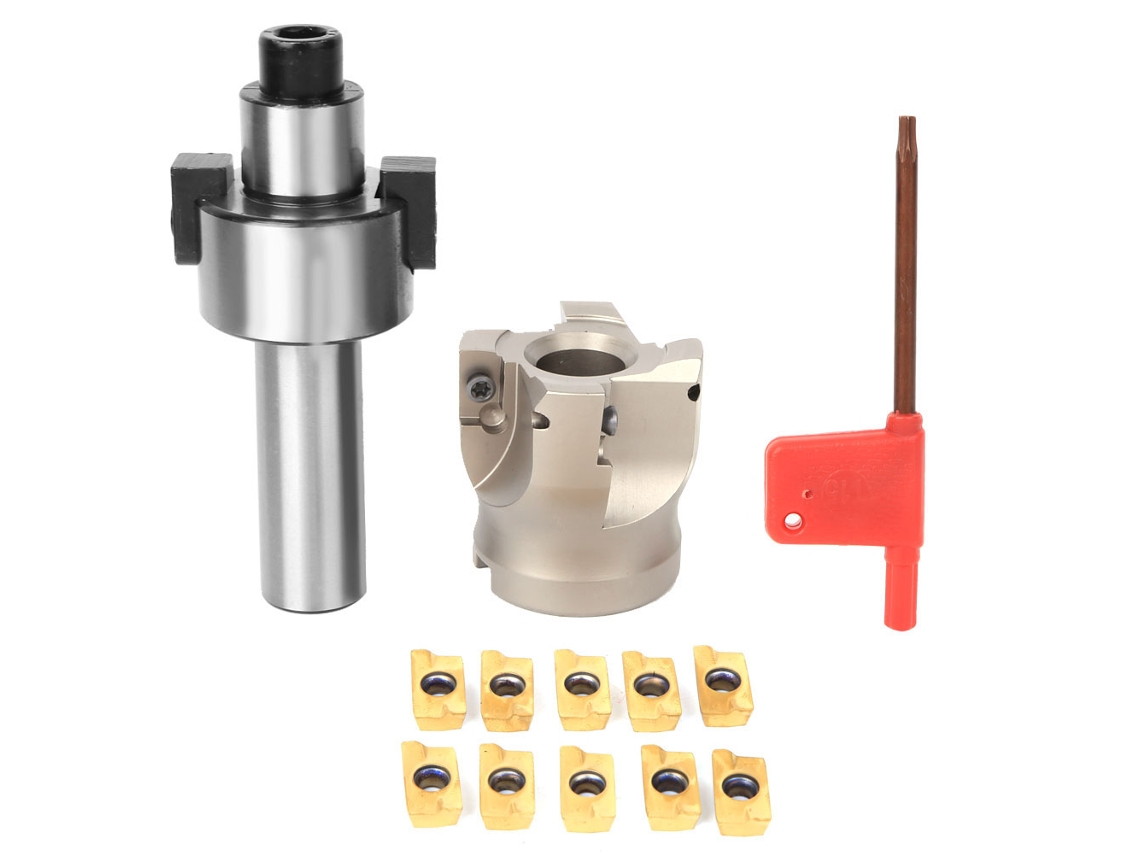 Portaherramientas de pinza para fresadora CNC BAP400R-50-22-4T con 10 insertos APMT1604