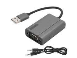 Adaptador Usb Para Vga, Conexão De Tela Hd, Display 1080p, Acessórios Para Computador