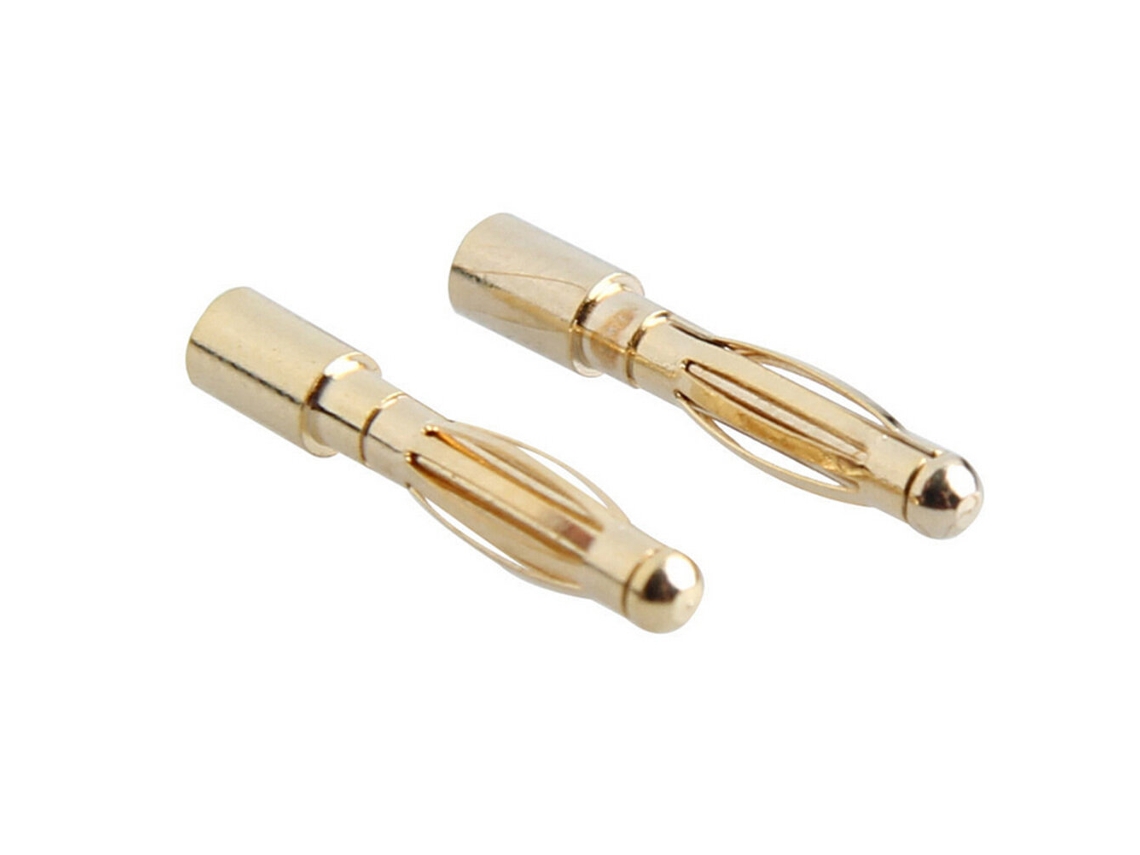 5 Pares de Conectores Banana de 2 Mm Banhados a Ouro em Cobre para Motores Brushless, Compatíveis com Baterias Esc. MDUG