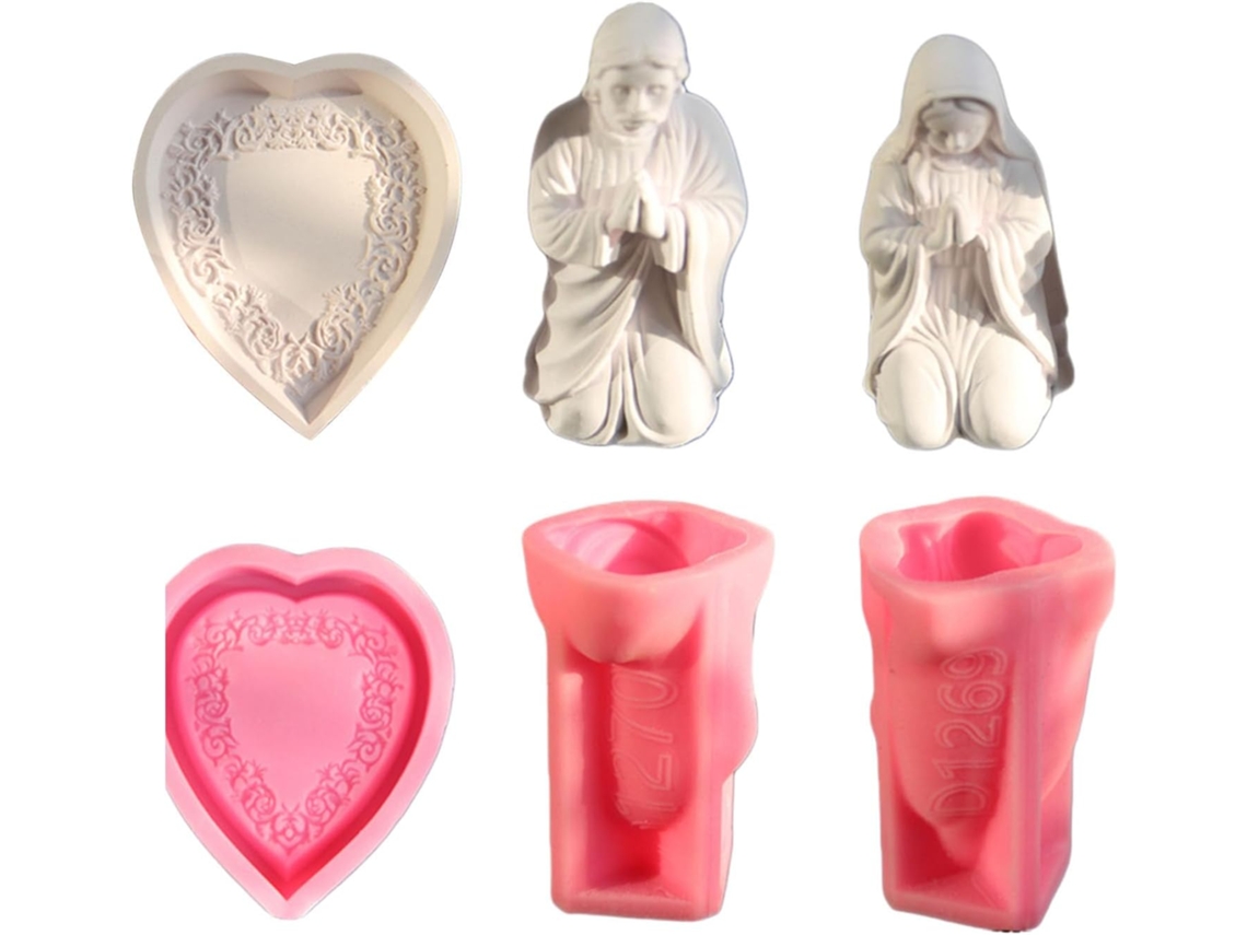 Juego De 3 Moldes De Silicona Con Forma De Corazón, Ideales Para Aficionados.