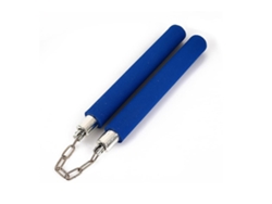 Nunchaku seguridad goma espuma cadena acero. Entrenamiento niños principiantes.
