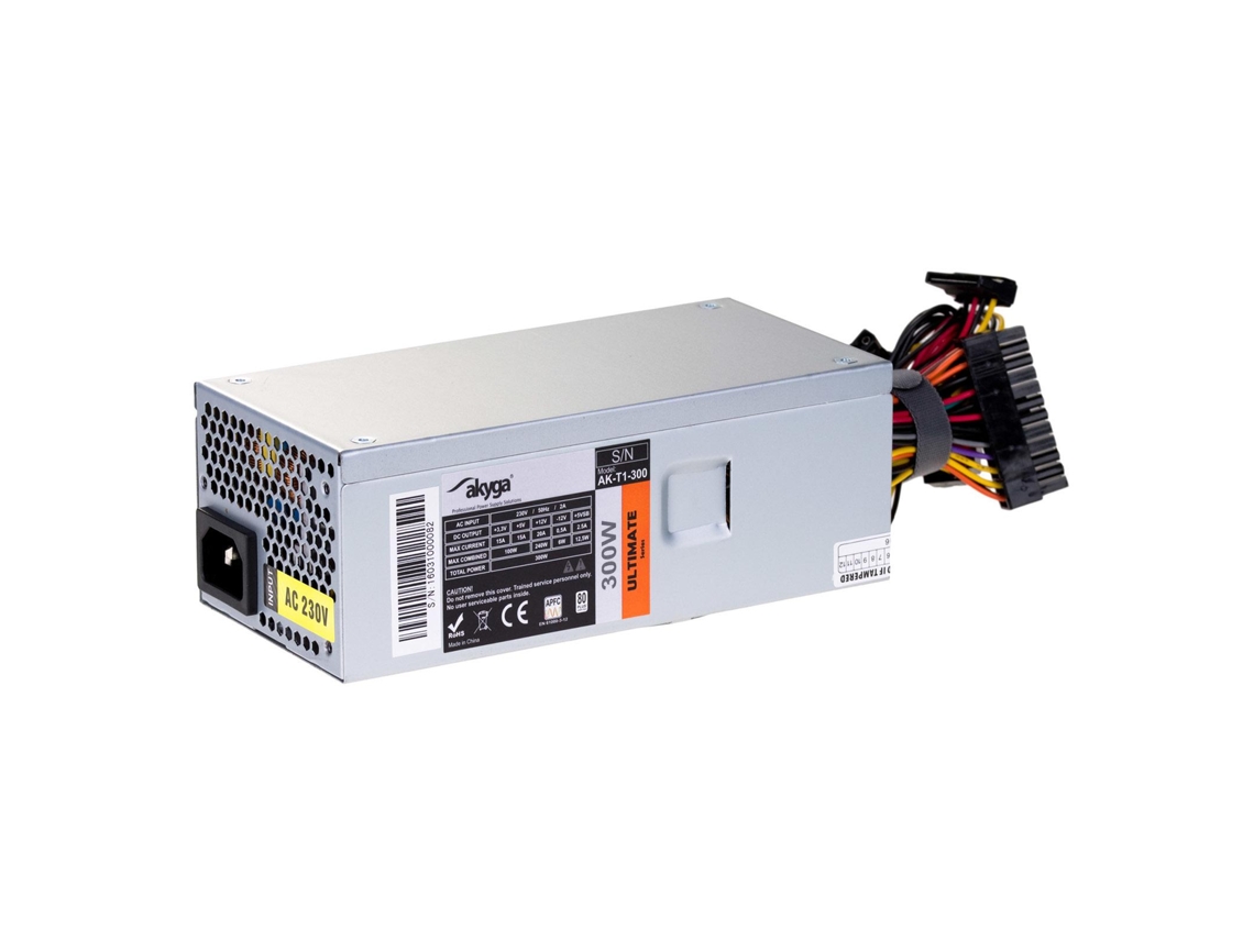 Akyga Ak-T1-300 Fuente de Alimentación 300W 24-Pin Atx Tfx Aluminio
