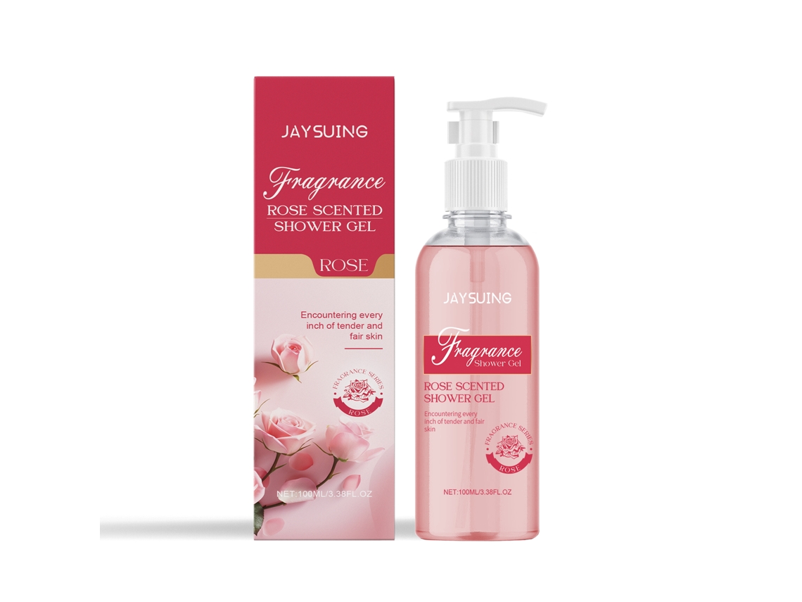 Gel de ducha rosa transparente con fragancia femenina