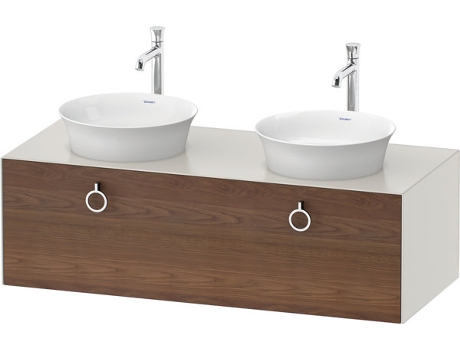 DURAVIT Tulip blanco, mueble de baño colgado en la pared, ancho 1300 x profundidad 550mm, con 1x extraíble, con tirador, WT4983B