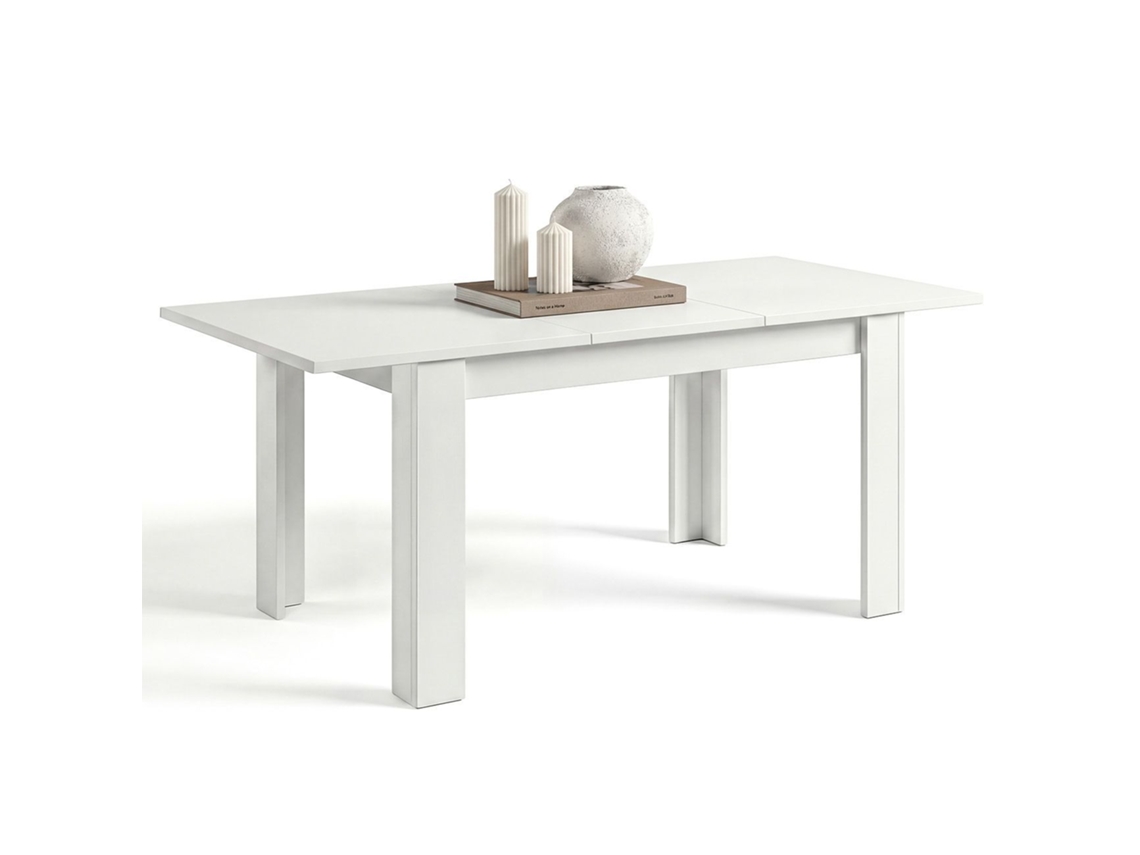 Mesa De Comedor Extensible 123-173x75 Cm Sira Blanco Artik (blanco Mate) 123 X 78 X 75 Cm