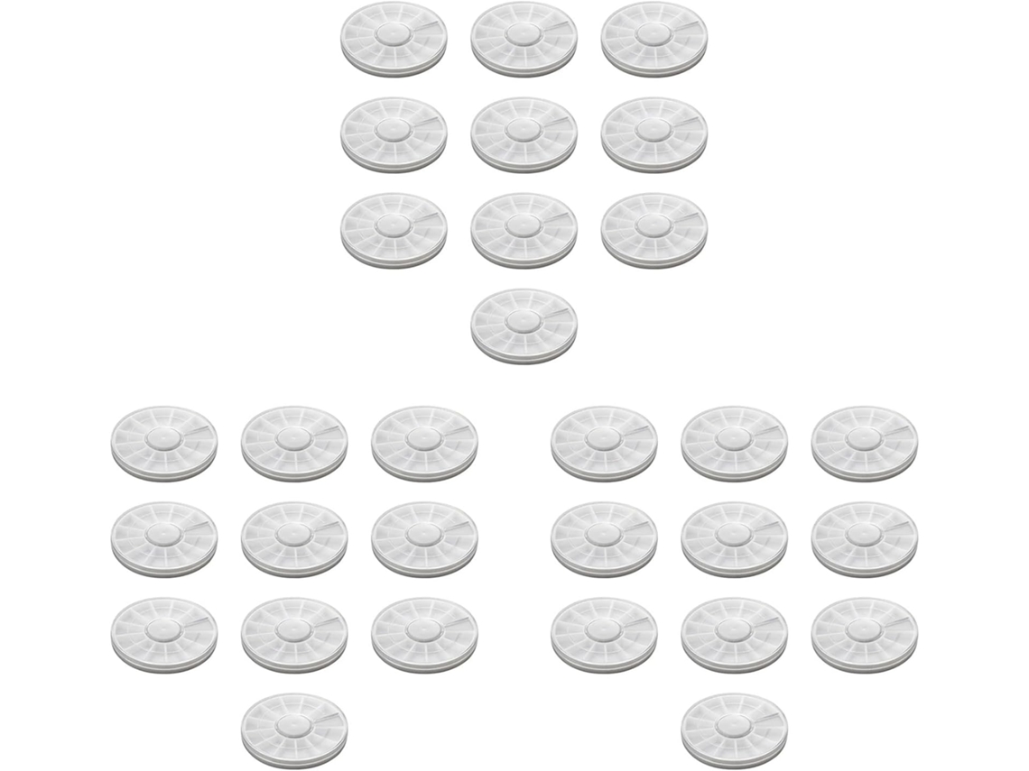 30 Piezas De Plástico Para Decoración De Uñas, Estuche Giratorio De Almacenamiento, Rueda Vacía, Cuentas De Diamantes De Imitación