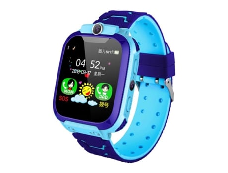 Smartwatch Q12B Pantalla Táctil Impermeable de Silicona para Niños Azul