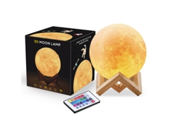 Lámpara de Mesa JANDEI Moon con soporte de madera y cargador USB (15 cm)