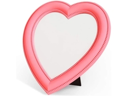 Espejo De Maquillaje Corazón Rosa Mesa Pared Abs Vidrio Claro Regalo Día San Valentín
