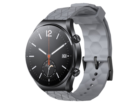 Correa de reloj inteligente para Xiaomi MI Watch S1 22 mm Patrón de fútbol Correa de reloj de silicona de color sólido (gris)