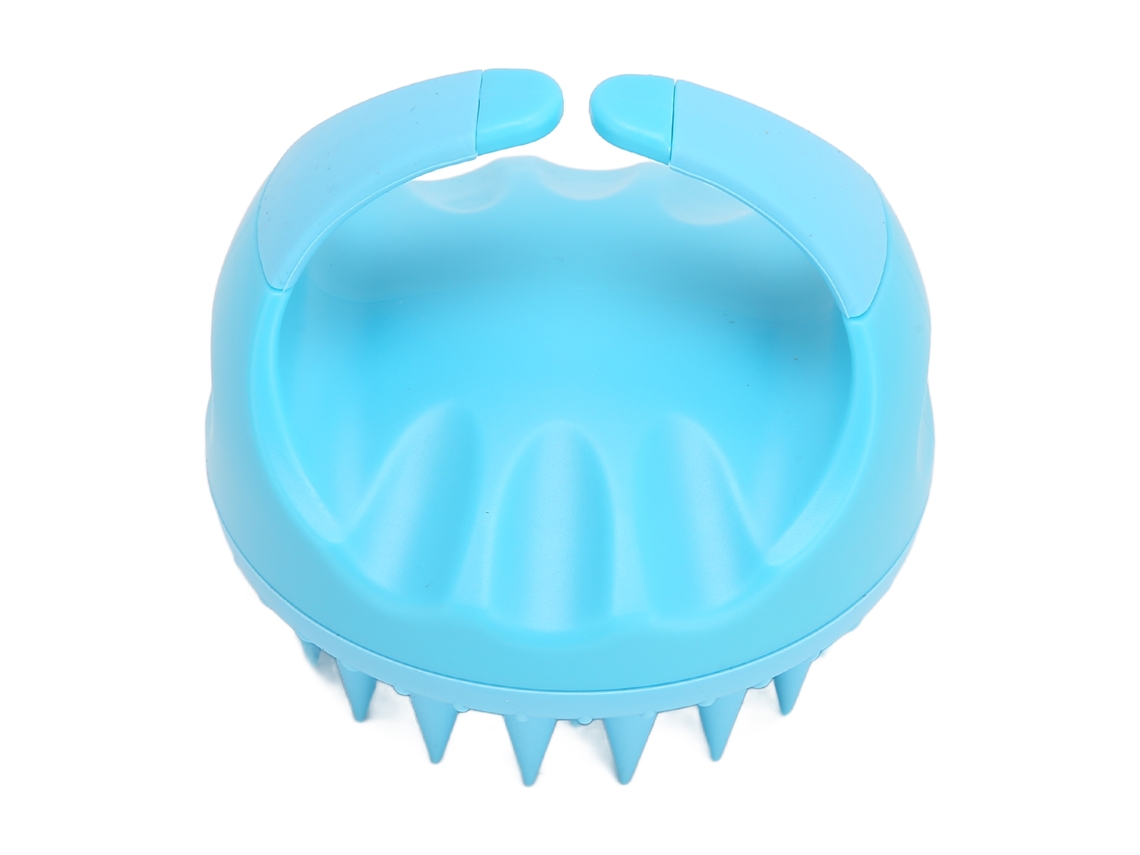 Cepillo De Champú Masajeador De Cuero Cabelludo Silicona Suave Exfoliante Para Cabello Húmedo Y Seco Azul Para Mujeres Y Hombres