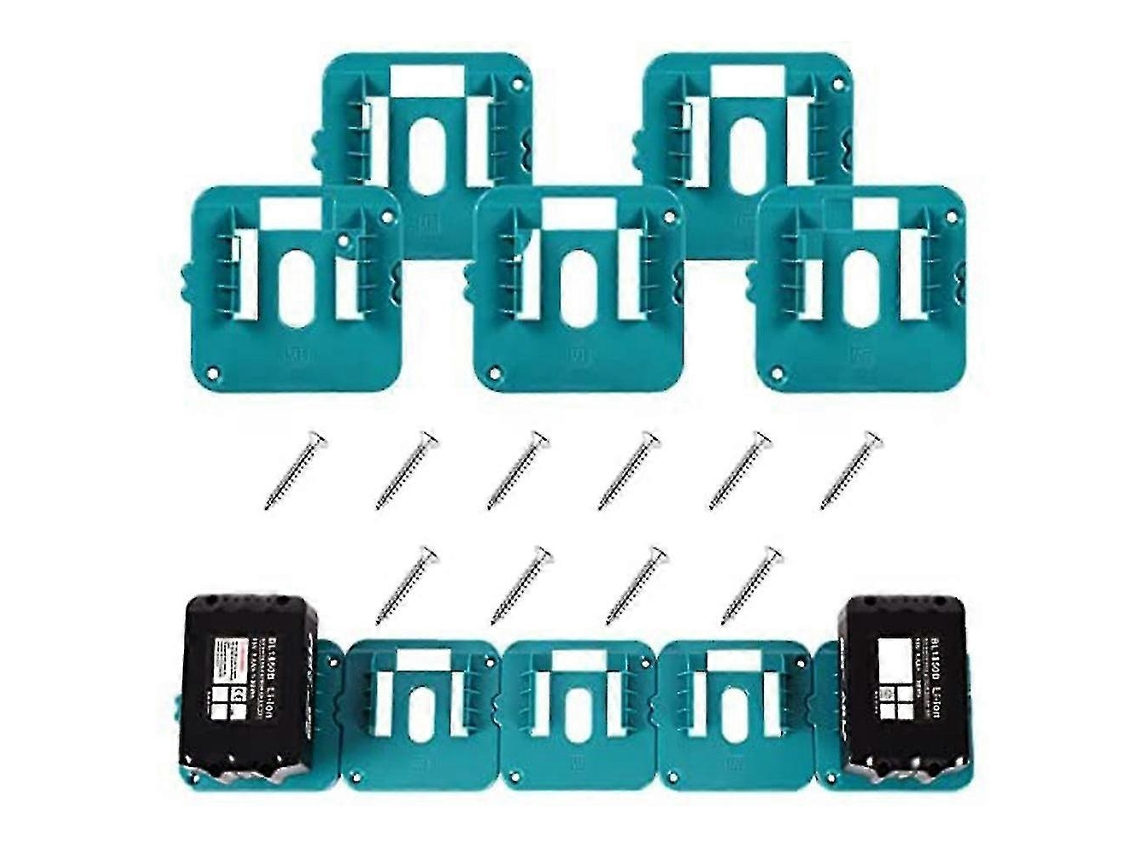 5 Soportes De Batería Para Baterías 18v Montaje Pared Compatible Con Bl1860 Bl1850 Bl1840 Bl1830