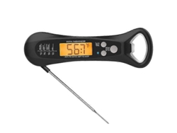 Termómetro digital para carne, de lectura instantánea, ideal para cocinar, asar a la parrilla y hacer barbacoas. GOKOCO (negro)