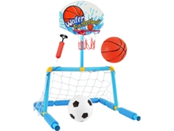 Canasta de baloncesto para piscina, juego acuático 2 en 1 con portería de fútbol, juguete interactivo de Ba Vayotoy