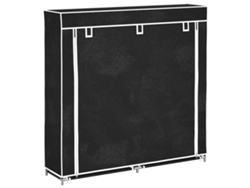 Maison Exclusive - Zapatero De Tela Con Cubierta Negro 115x28x110 Cm