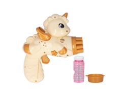 Máquina Automática De Burbujas Con Diseño De Dibujos Animados De Pegaso, Con 9 Agujeros Y Luz Led - Juguete Portátil Para Niños