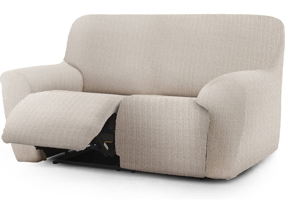 Funda de Sofá Relax Extensible 3 Plazas x 2 Izquierda EYSA Premium Jaz Tejido Multielástico (260 x 70 x 120 cm - Poliéster y Algodón - Lino)