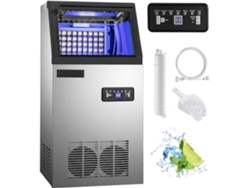 Máquina De Hielo Comercial 35kg/24h Con Panel Lcd Y Limpieza Automática Tekmaquinas