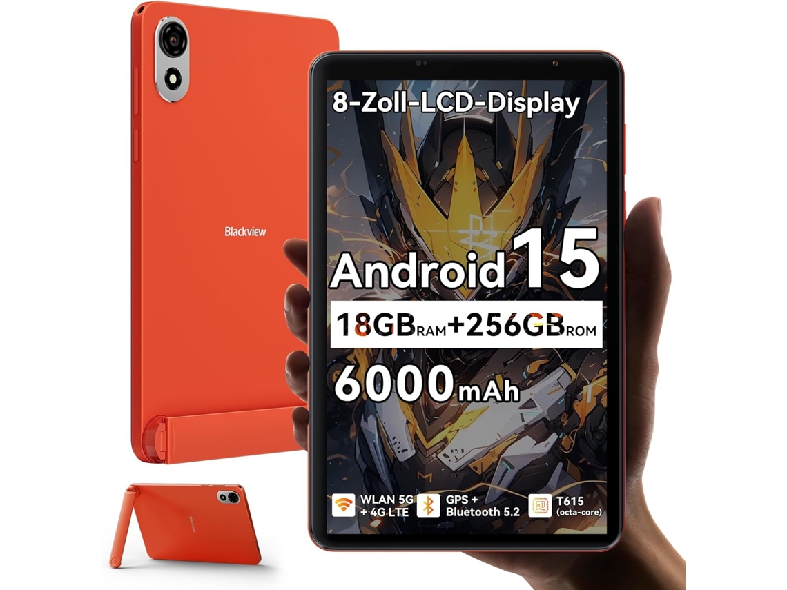 Tablet Blackview ZENO1 (8'' - 18 GB - 256 GB - Naranja)