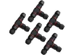 Paquete De 5 Conectores De Cable Impermeables En Forma De T Ip68 3 M20 Para Iluminación