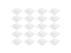 20 Ganchos De Pared Transparentes, Sin Marcas, Multifuncionales, De Plástico Adhesivo Para El Hogar Y La Sala De Estar.