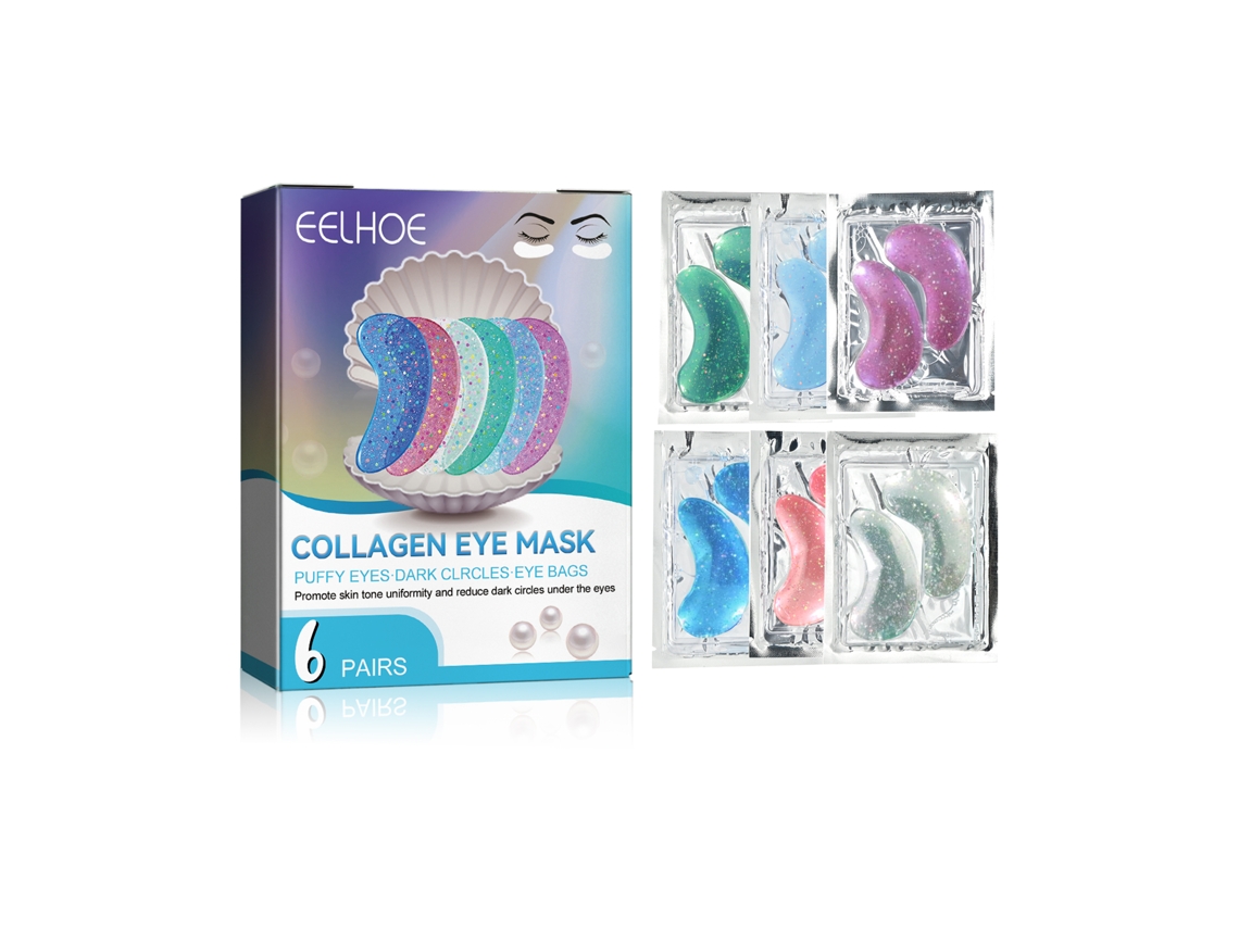 Mascarilla de colágeno para ojos con efecto antienvejecimiento rápido.