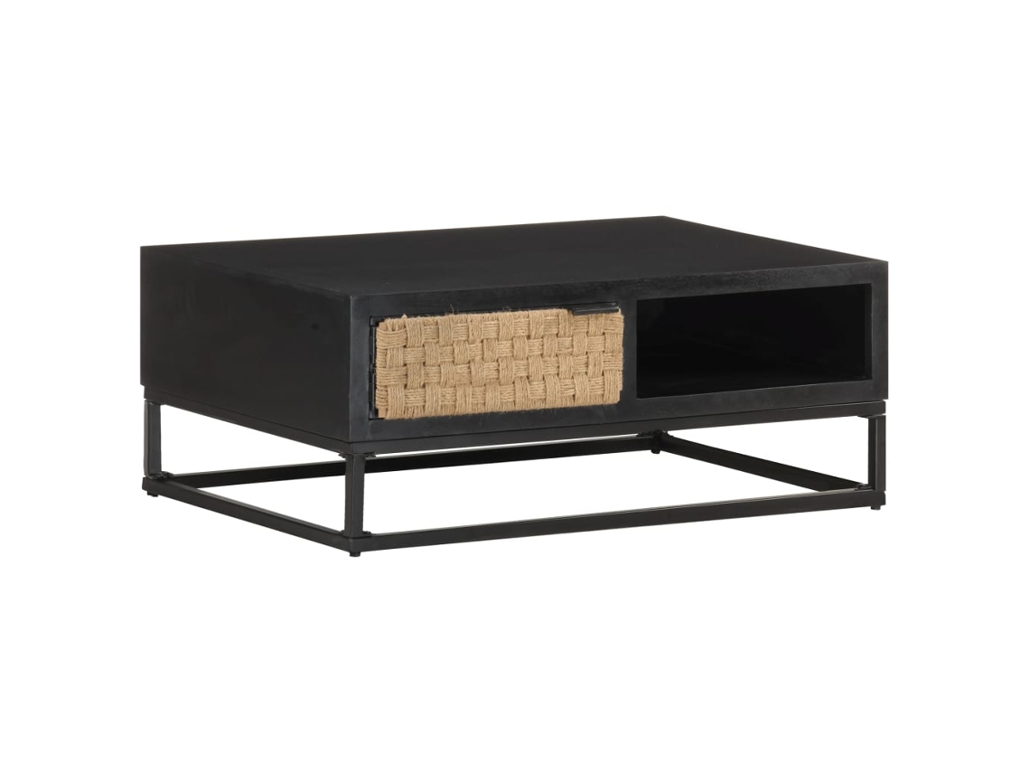 Mesa de Centro de Apoyo 90X60X35 Cm Madera de Manguera Maciza