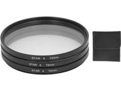 Kit De 3 Piezas De Filtro De Estrella De 72 Mm Con Estuche Ultrafino Ajustable