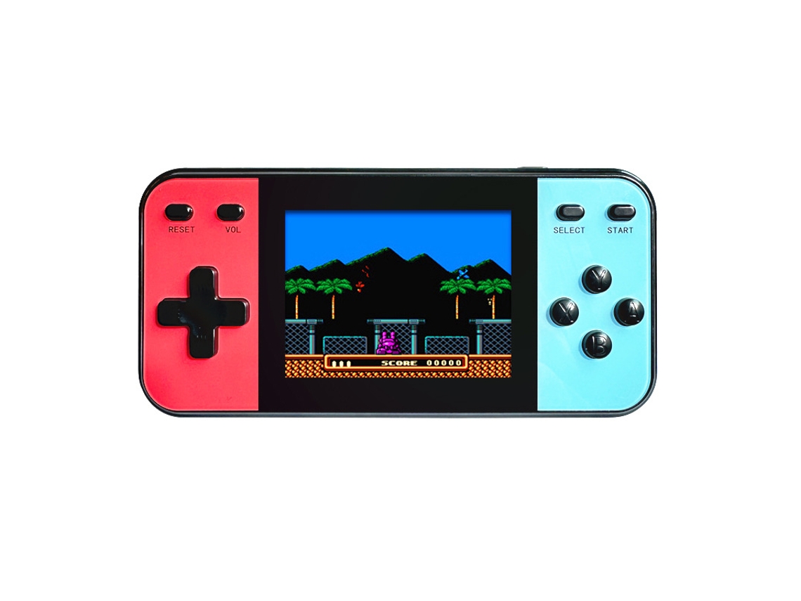 Consola portátil retro HEXINYIGJLY con 600 juegos, pantalla de 3 pulgadas, recargable, portátil, para niños y adultos, azul.