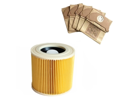 Filtros Hepa, bolsas de polvo para Karcher Wd2250 A2004 A2054 Mv2 Wd2, repuestos para aspiradora, accesorios
