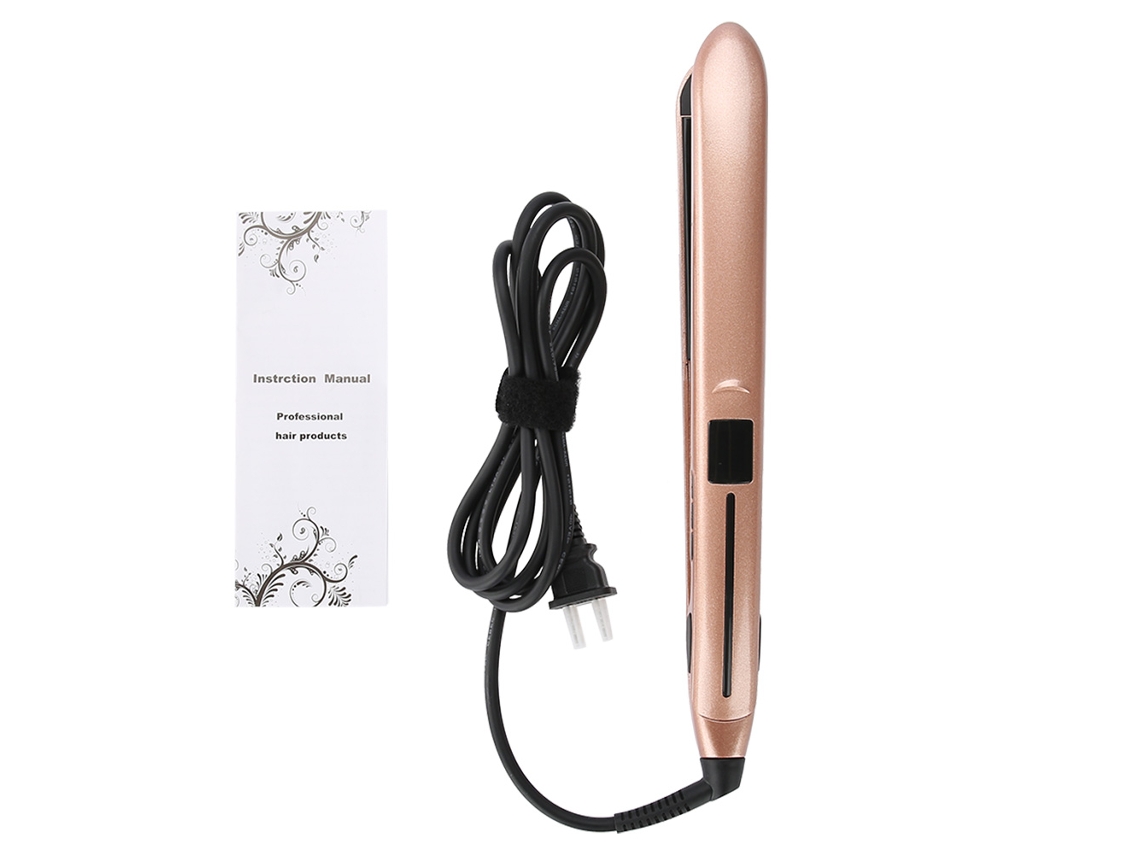 2026-plancha De Cabelo Profissional Com Infravermelho E Íons Negativos, Tela Lcd, Ferramenta De Estilo Portátil