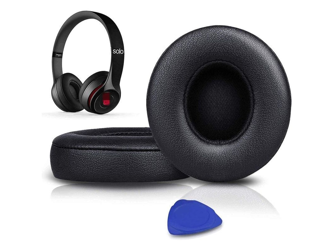 2026-linjou Almohadillas De Repuesto Para Auriculares Beats Solo 2 Y Solo 3 Inalámbricos (negro)