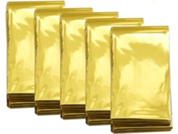 Manta de emergencia asequible para aventureros, manta de supervivencia reutilizable de Mylar, retiene el calor y resiste el agua, perfecta para acampar.