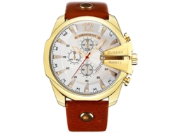 Reloj De Negocios Para Hombre, Reloj De Cuarzo Informal Con Correa De Cuero, Reloj De Pulsera Para Hombre