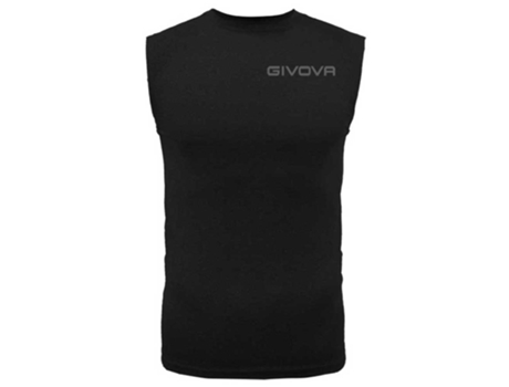 Camiseta sin Mangas de Hombre para Running GIVOVA Corpus Negro (XL)