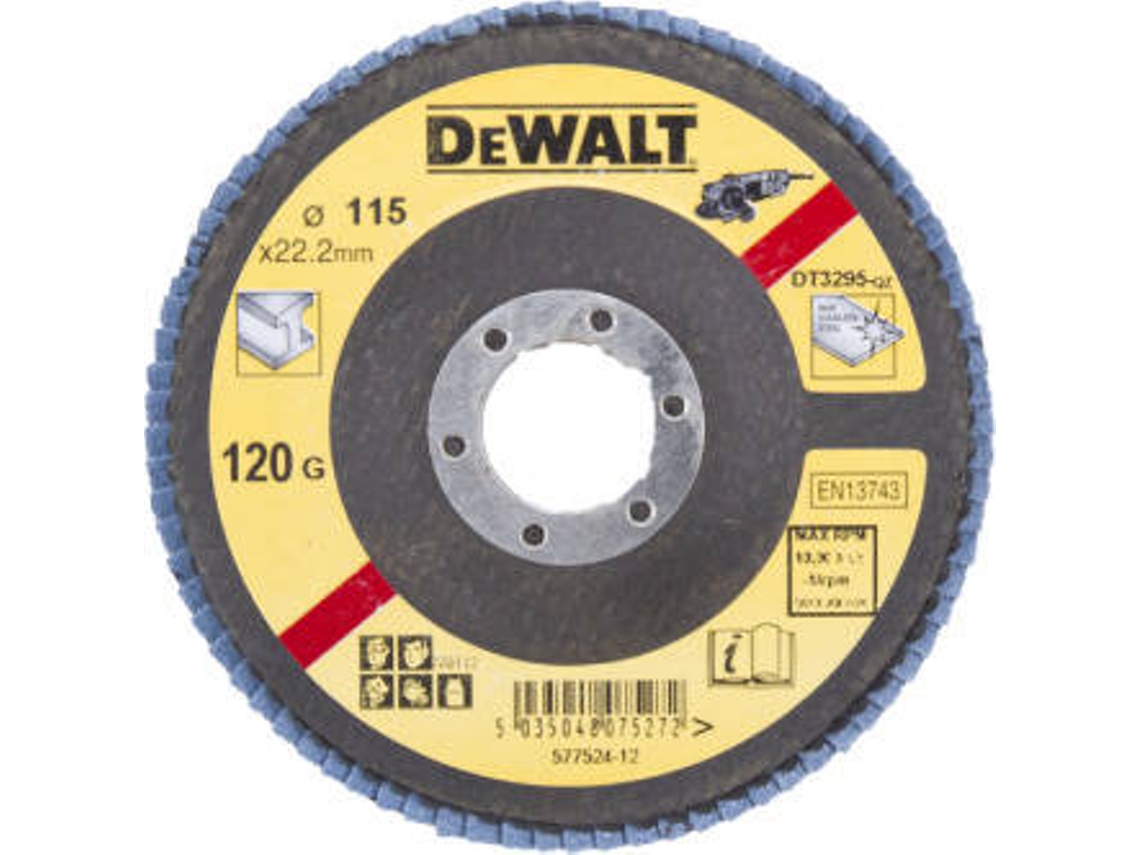 DEWALT DT3295-QZ - Disco de láminas Ø115mm, grano 120 - Plano