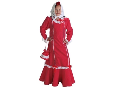 Disfraz de Niña DISFRAZZES Madrileña Com Bolso Rojo (Talla: 7 a 9 años)