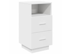 Maison Exclusive - Mesilla De Noche Con 2 Cajones Blanca 36x36x68 Cm